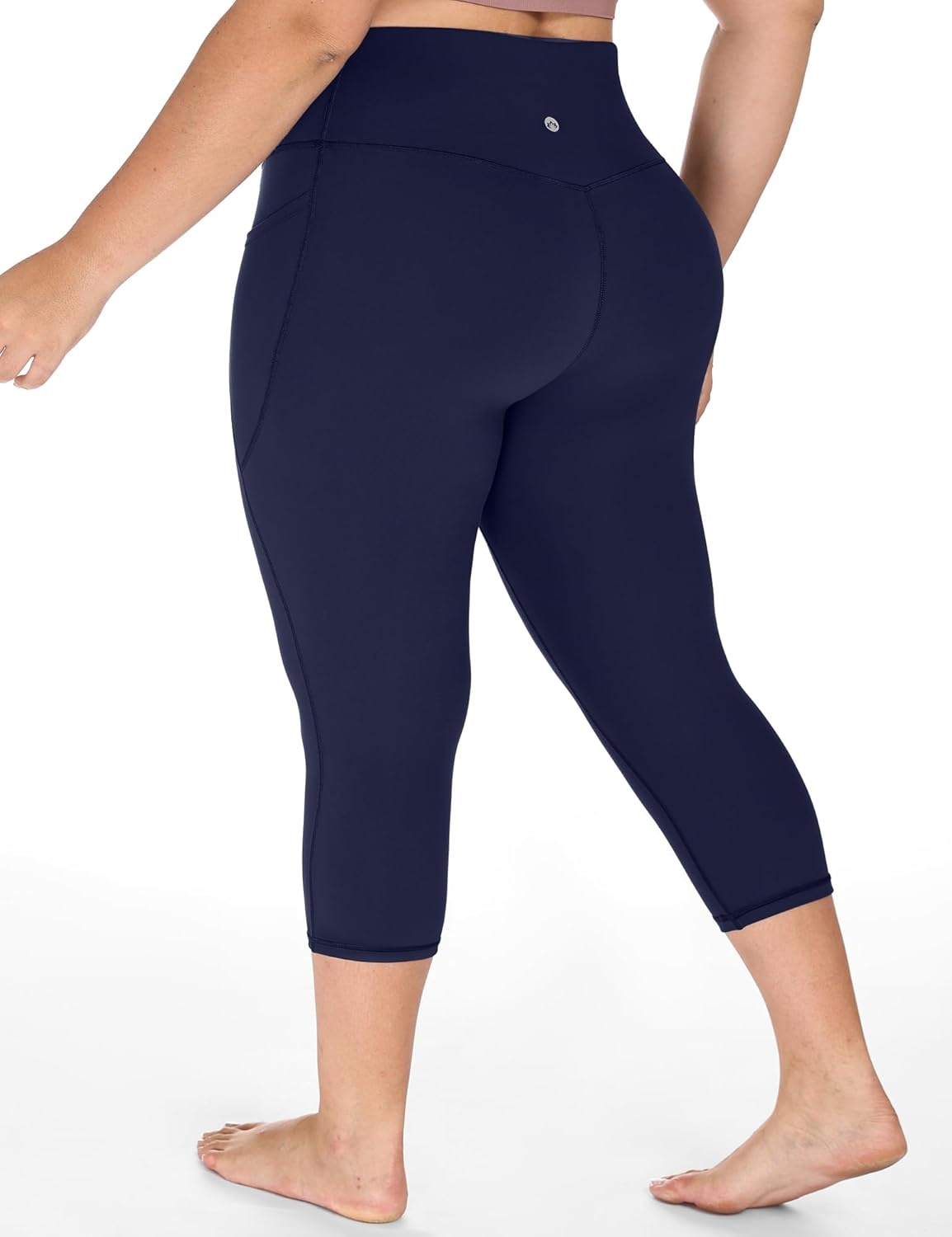image:imageHeathyoga XL6XL Plus Size Capri Leggings for Women with Pockets Tummy Control Capri Yoga Pants High Waisted LeggingsDark Blue