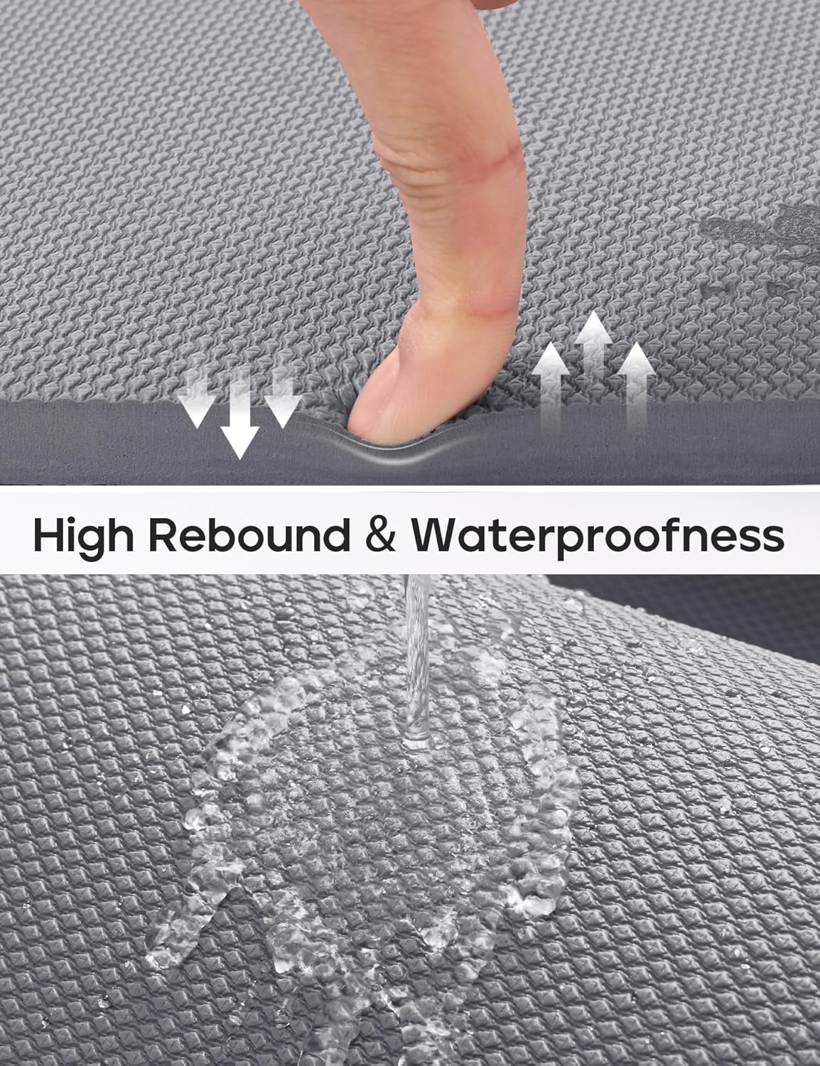 image:imageYoga Knee Pads Cushion NonSlip Knee Mat by Heathyoga Knee Pad for Gardening Yard Work Yoga Knee Pad Cushion for Yoga and Floor Exercises Yoga Mat Accessory 26x10x05Dark Gray