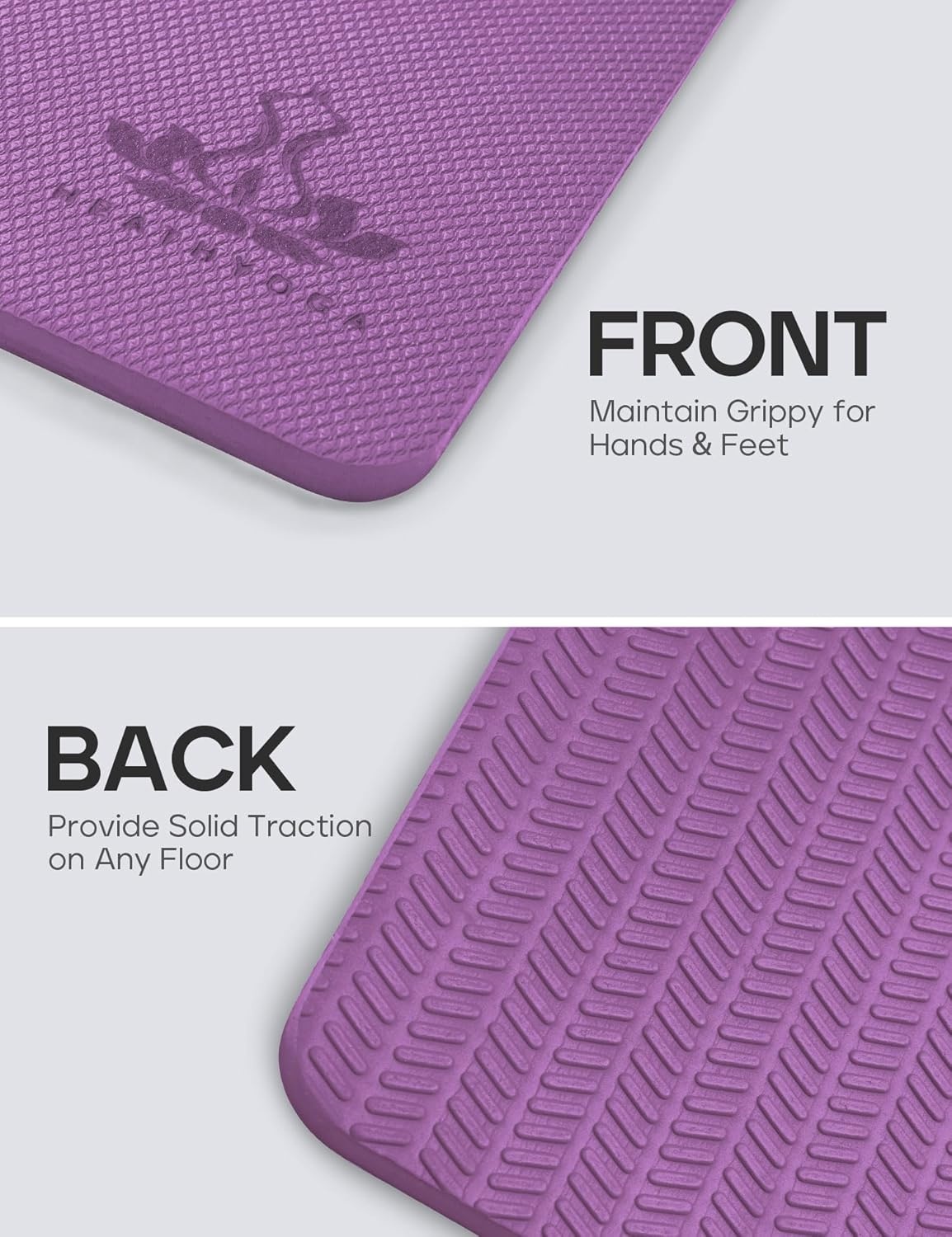 image:imageYoga Knee Pads Cushion NonSlip Knee Mat by Heathyoga Knee Pad for Gardening Yard Work Yoga Knee Pad Cushion for Yoga and Floor Exercises Yoga Mat Accessory 26x10x05Purple