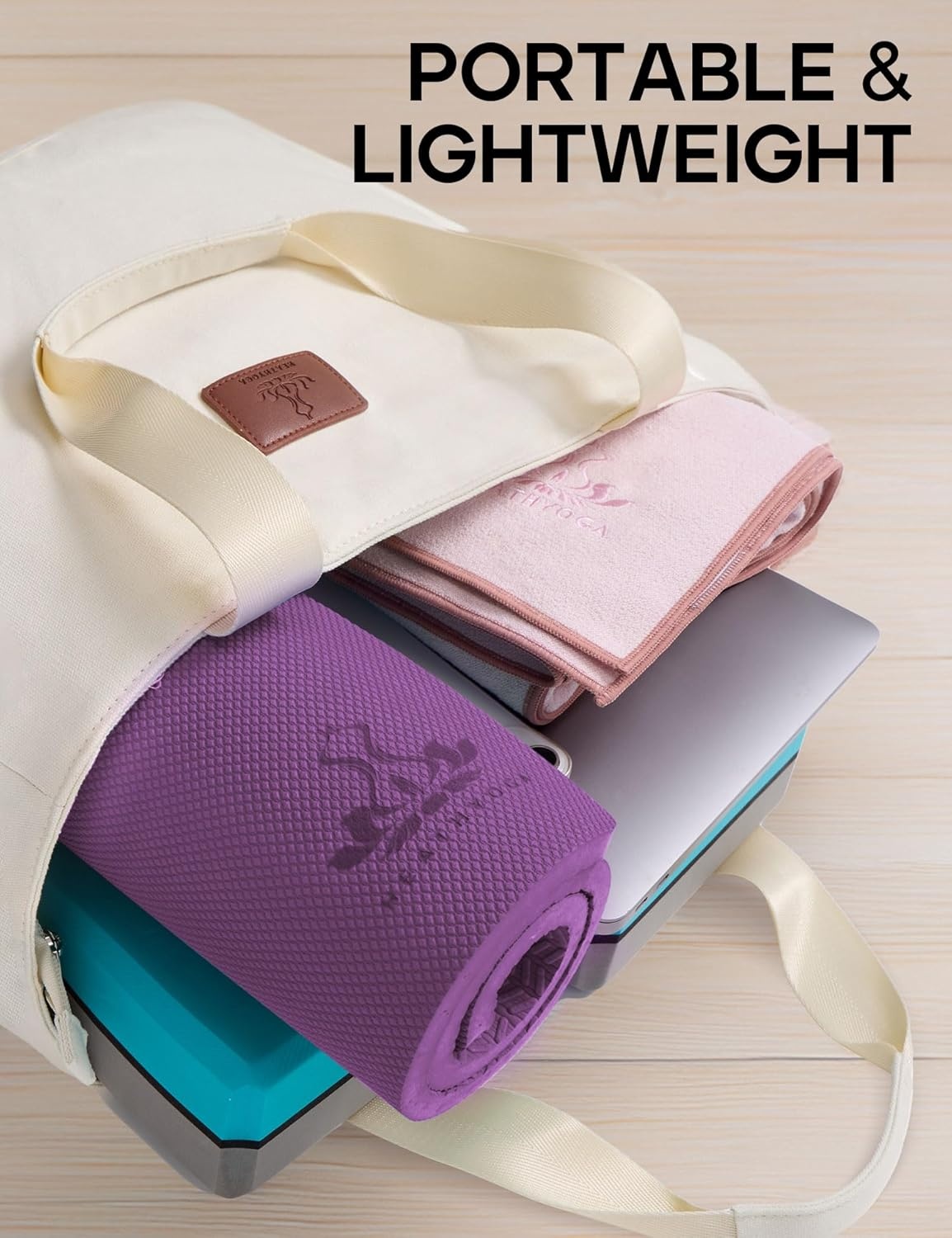 image:imageYoga Knee Pads Cushion NonSlip Knee Mat by Heathyoga Knee Pad for Gardening Yard Work Yoga Knee Pad Cushion for Yoga and Floor Exercises Yoga Mat Accessory 26x10x05Purple
