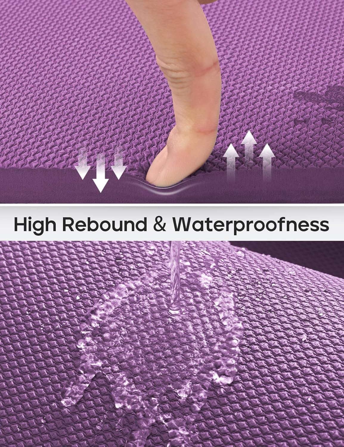 image:imageYoga Knee Pads Cushion NonSlip Knee Mat by Heathyoga Knee Pad for Gardening Yard Work Yoga Knee Pad Cushion for Yoga and Floor Exercises Yoga Mat Accessory 26x10x05Purple