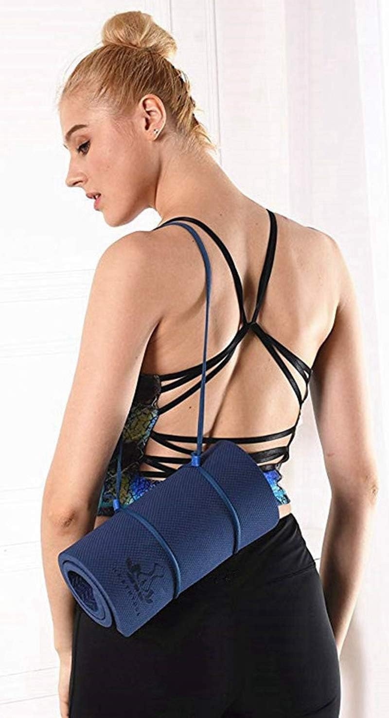 image:imageYoga Knee Pads Cushion NonSlip Knee Mat by Heathyoga Knee Pad for Gardening Yard Work Yoga Knee Pad Cushion for Yoga and Floor Exercises Yoga Mat Accessory 26x10x05Dark Blue