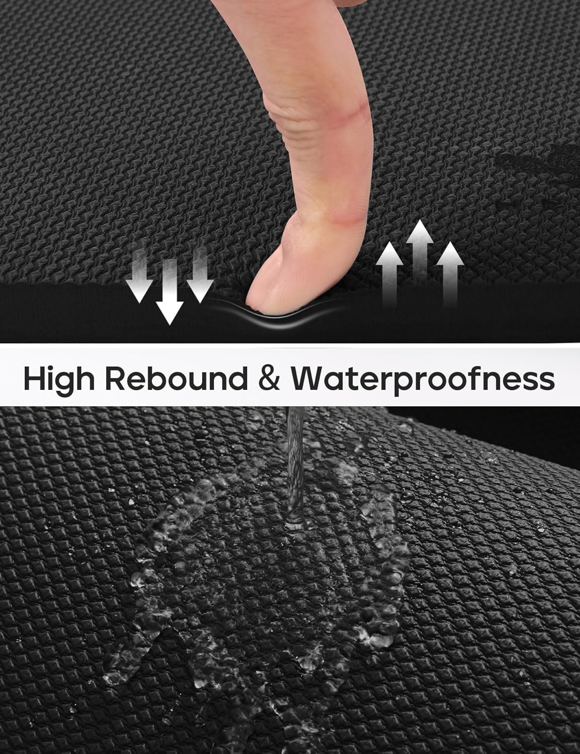 image:imageYoga Knee Pads Cushion NonSlip Knee Mat by Heathyoga Knee Pad for Gardening Yard Work Yoga Knee Pad Cushion for Yoga and Floor Exercises Yoga Mat Accessory 26x10x05Black