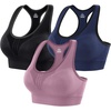 3 Packs-black+blue+pink