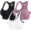 3 Packs-black+white+pink