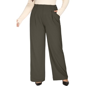 image:imageHeathyoga 1X5X Plus Size Stretchy Work Pants Women Pull on Womens Dress Pants Business Casual Outfits Slacks for WomenOlive Green