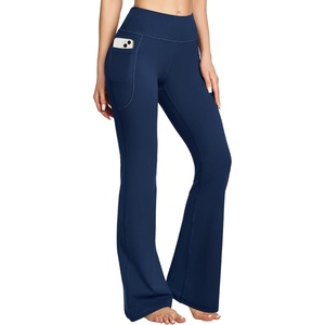 image:imageHeathyoga 283032 Yoga Pants Women Wide Leg Yoga Pants with Pockets for Women Flare Leggings Bootcut Work Dress PantsDarkblue