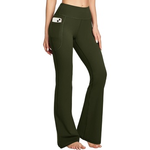 image:imageHeathyoga 283032 Yoga Pants Women Wide Leg Yoga Pants with Pockets for Women Flare Leggings Bootcut Work Dress PantsLegacy Green