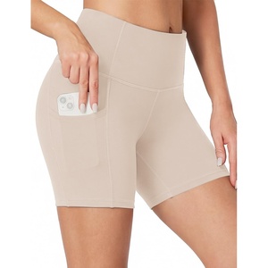 image:imageHeathyoga Biker Shorts Women Tummy Control 5 Workout Shorts Women with Pockets High Waisted Spandex Short for Gym YogaBeige