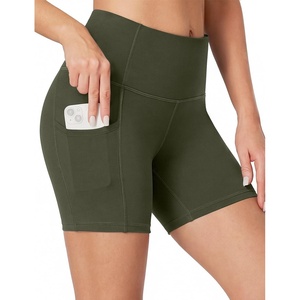 image:imageHeathyoga Biker Shorts Women Tummy Control 5 Workout Shorts Women with Pockets High Waisted Spandex Short for Gym YogaOlive Green