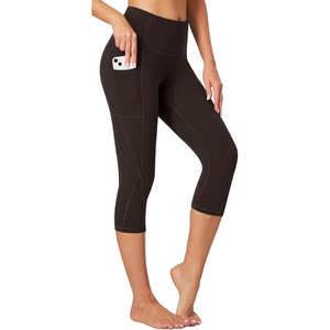 image:imageHeathyoga Capri Leggings for Women High Waisted Capri Leggings with Pockets for Women Tummy Control Yoga Pants WomenEspresso