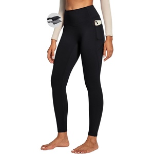 image:imageHeathyoga Fleece Lined Leggings Women with Pockets Thermal Leggings for Women Tummy Control Warm Winter Pants Yoga PantsBlack