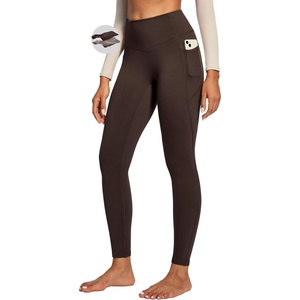 image:imageHeathyoga Fleece Lined Leggings Women with Pockets Thermal Leggings for Women Tummy Control Warm Winter Pants Yoga PantsEspresso