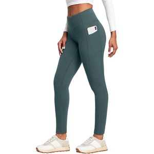 image:imageHeathyoga Fleece Lined Leggings with Pockets for Women Thermal Leggings Warm Leggings Women Winter High Waisted Yoga PantsArmy Green