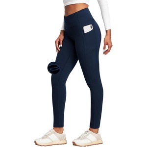 image:imageHeathyoga Fleece Lined Leggings with Pockets for Women Thermal Leggings Warm Leggings Women Winter High Waisted Yoga PantsOcean Blue