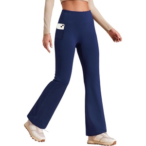 image:imageHeathyoga Fleece Lined Pants Women Yoga Pants with Pockets for Women Thermal Pants High Waist Flare Leggings for WinterBlue