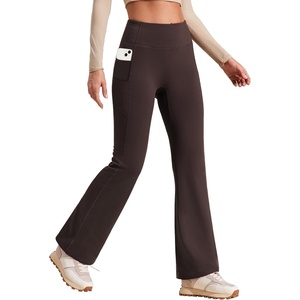 image:imageHeathyoga Fleece Lined Pants Women Yoga Pants with Pockets for Women Thermal Pants High Waist Flare Leggings for WinterEspresso