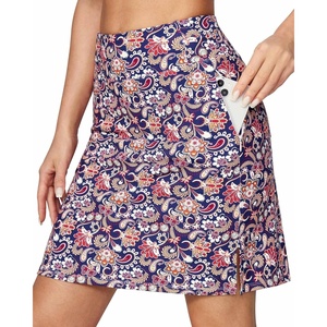 image:imageHeathyoga Knee Length Skorts for Woman Golf Skirts for Women Long Skorts Skirts for Women with Pockets Tennis Skirt SkortBlue Print