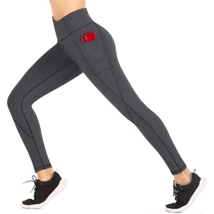 image:imageHeathyoga Leggings with Pockets for Women Tummy Control High Waisted Yoga Pants Women Compression Workout LeggingsDark Charcoal