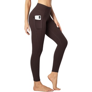 image:imageHeathyoga Leggings with Pockets for Women Tummy Control High Waisted Yoga Pants Women Compression Workout LeggingsEspresso