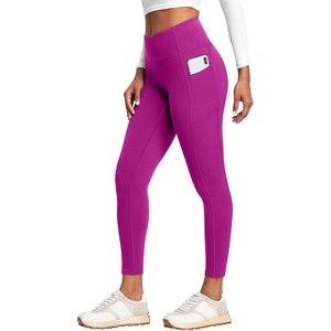 image:imageHeathyoga Leggings with Pockets for Women Tummy Control High Waisted Yoga Pants with Pockets for Women Compression LeggingsDeep Magenta