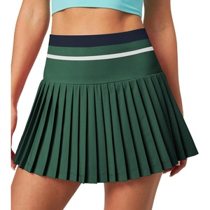 image:imageHeathyoga Pleated Tennis Skirt with Pockets for Women Tennis Skort for Woman High Waisted Golf Skirts Athletic SkirtField Green