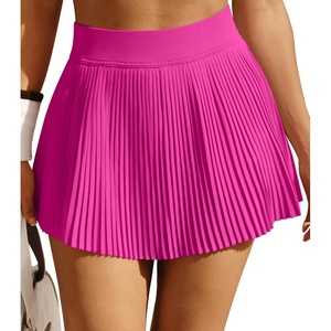 image:imageHeathyoga Pleated Tennis Skirts for Women High Waisted Athletic Skorts for Woman with Pockets Tummy Control Golf SkirtsHot Pink