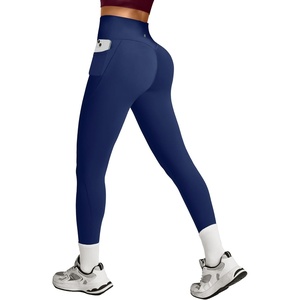 image:imageHeathyoga Scrunch Butt Lifting Leggings with Pockets for Women Tummy Control Compression Leggings No Front Seam Yoga PantsNavy Blue