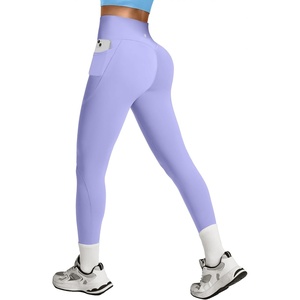 image:imageHeathyoga Scrunch Butt Lifting Leggings with Pockets for Women Tummy Control Compression Leggings No Front Seam Yoga PantsPurple