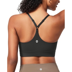 image:imageHeathyoga Sports Bras for Women Adjustable Strappy Sports Bra YBack Low Impact Racerback Workout Bra with Removable PadsBlack