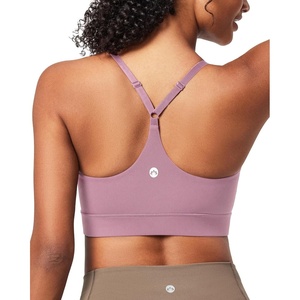 image:imageHeathyoga Sports Bras for Women Adjustable Strappy Sports Bra YBack Low Impact Racerback Workout Bra with Removable PadsPink