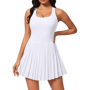 image:imageHeathyoga Tennis Dresses for Women with Shorts and Bra Athletic Dress for Women Workout Dress with Pockets for GolfWhite