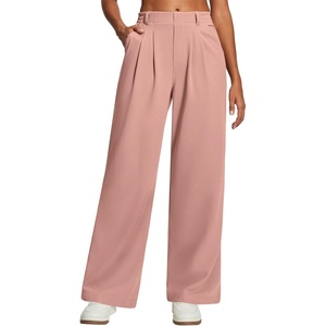 image:imageHeathyoga Wide Leg Stretchy Work Pants Women Pull on Dress Pants High Waisted Business Casual Trousers Slacks for WomenPink