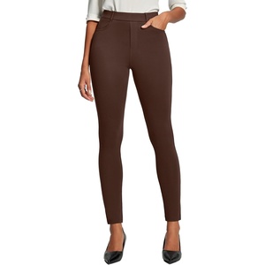 image:imageHeathyoga Womens Dress Pants Pull On Stretchy Work Pants Women Business Casual Outfits Slacks for Women Teacher Pants OfficeChocolate Brown