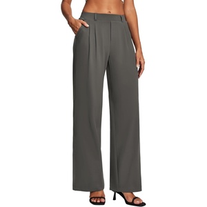 image:imageHeathyoga Womens Dress Pants Pull On Wide Leg Stretchy Work Pants Women Business Casual Outfits Slacks for Women TrousersDark Charcoal