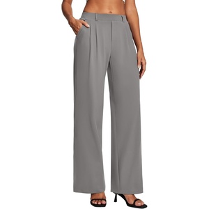 image:imageHeathyoga Womens Dress Pants Pull On Wide Leg Stretchy Work Pants Women Business Casual Outfits Slacks for Women TrousersGrey