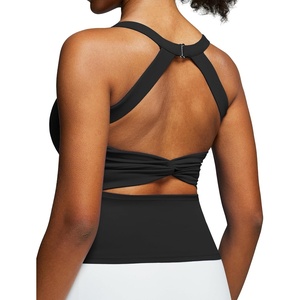 image:imageHeathyoga Workout Tank Tops Women with Built in Bras Racerback Tank Tops for Women Trendy CutOut Summer Tops Yoga PilatesBlack