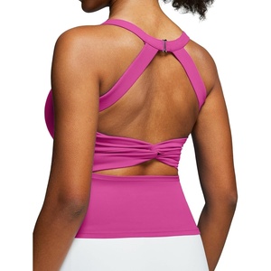 image:imageHeathyoga Workout Tank Tops Women with Built in Bras Racerback Tank Tops for Women Trendy CutOut Summer Tops Yoga PilatesPink
