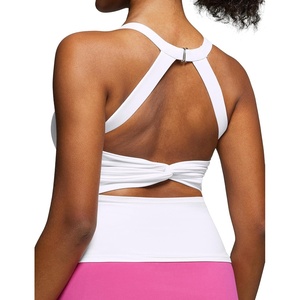 image:imageHeathyoga Workout Tank Tops Women with Built in Bras Racerback Tank Tops for Women Trendy CutOut Summer Tops Yoga PilatesWhite