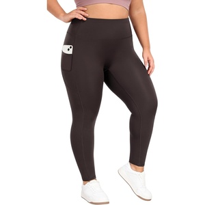 image:imageHeathyoga X6XL Plus Size Leggings for Women with Pockets Tummy Control Plus Size Yoga Pants High Waist Workout ClothesEspresso