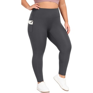image:imageHeathyoga X6XL Plus Size Leggings for Women with Pockets Tummy Control Plus Size Yoga Pants High Waist Workout ClothesGray