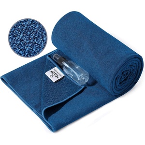 image:imageHeathyoga Yoga Mat Towel Non Slip for Hot Yoga Towel with Silicone Grip amp Free Spray Bottle 72X26 Extra Large Microfiber Yoga Towel for Bikram Pilates FitnessBlue