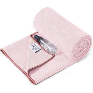 image:imageHeathyoga Yoga Mat Towel Non Slip for Hot Yoga Towel with Silicone Grip amp Free Spray Bottle 72X26 Extra Large Microfiber Yoga Towel for Bikram Pilates FitnessPink