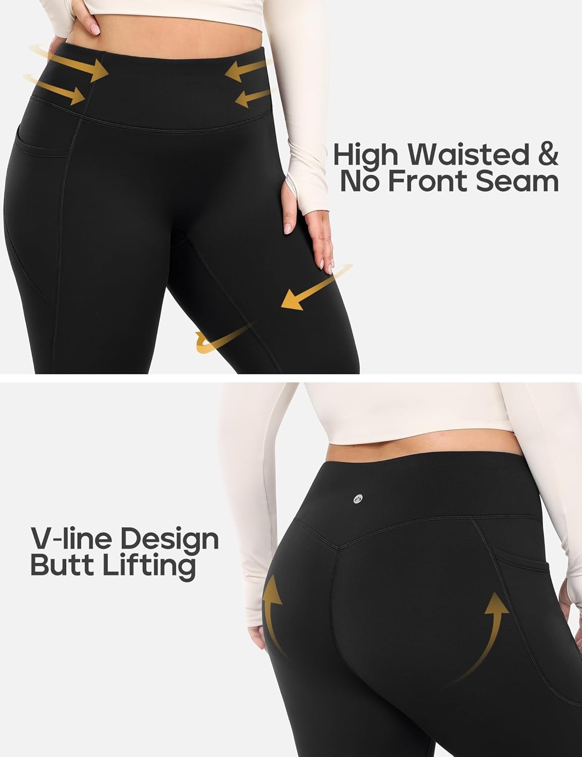 image:imageHeathyoga Fleece Lined Plus Size Leggings with Pockets Tummy Control Plus Size Pants for Women Workout Clothes XL4XL