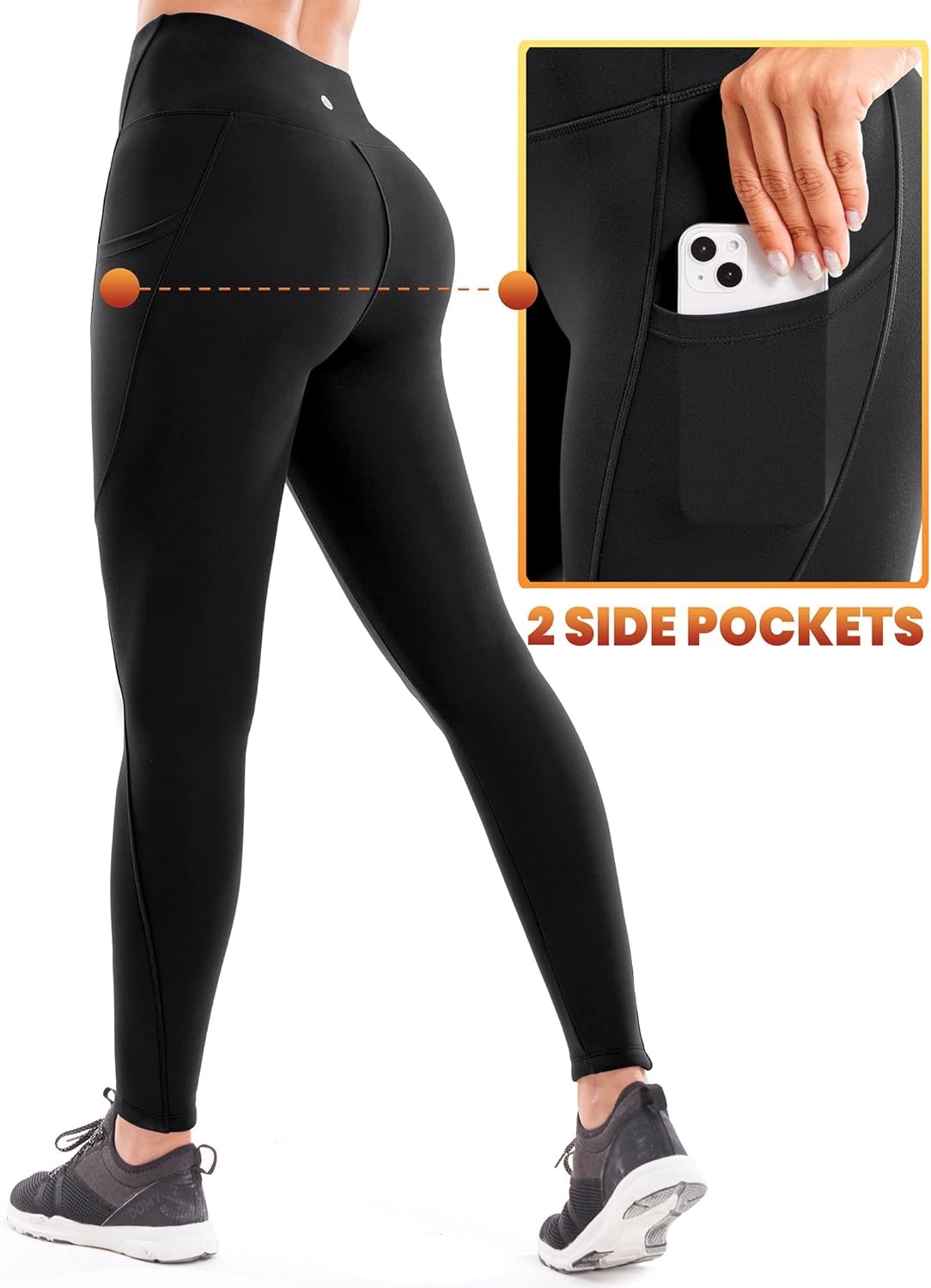 image:imageHeathyoga Sherpa Fleece Lined Leggings Women Winter Thermal Leggings with Pockets for Women Warm High Waist Yoga Pants
