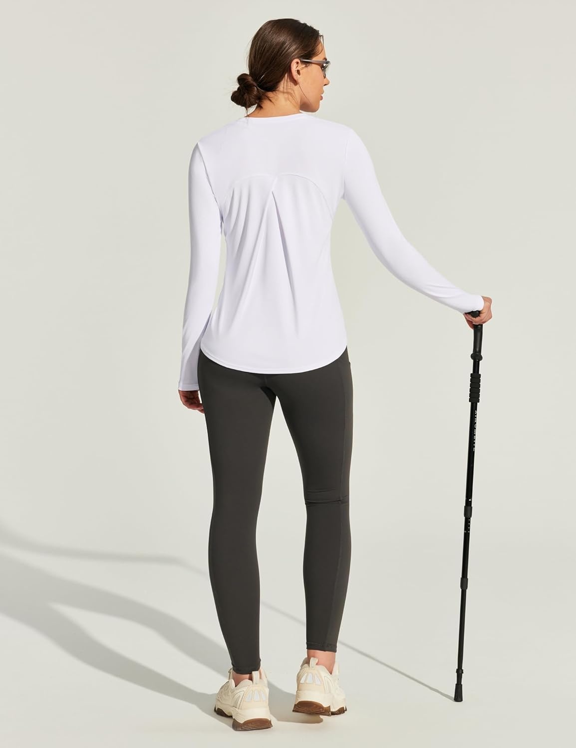 image:imageHeathyoga Womens Workout Tops UPF 50 Long Sleeve Sun Shirts for Women SPF Rash Guard UV Protection Hiking Running ShirtsWhite