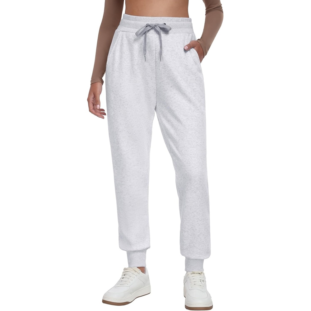 image:imageHeathyoga Fleece Lined Joggers for Women Thermal Sweatpants for Women Joggers with Pockets Workout Pants Running PantsWhite