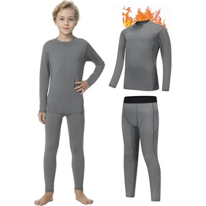 image:imageHeathyoga Thermal Underwear for Kids Boys Toddler Thermal Set Fleece Lined Long Johns Base Layer Winter Clothes for GirlsLight Grey