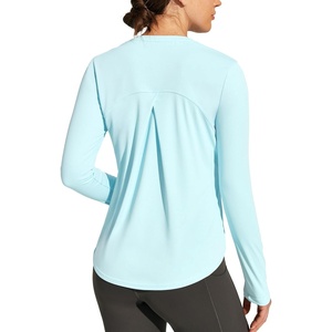 image:imageHeathyoga Womens Workout Tops UPF 50 Long Sleeve Sun Shirts for Women SPF Rash Guard UV Protection Hiking Running ShirtsMint Green