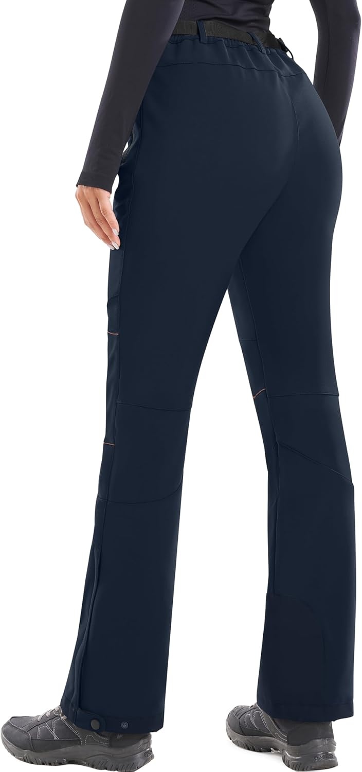 image:imageHeathyoga Snow Ski Pants Women Waterproof Softshell Insulated Fleece Lined Snowboard Pants Hiking Pants for Winter OutdoorNavy Blue